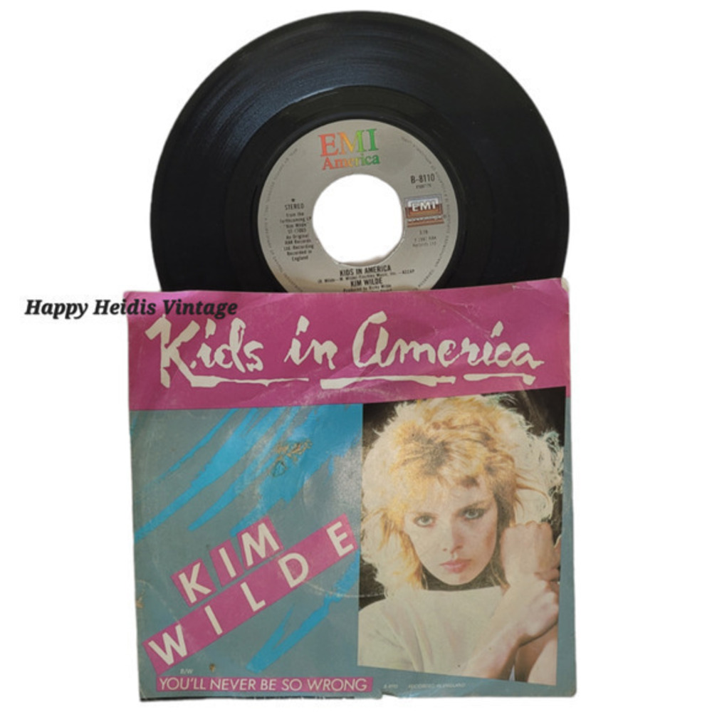 Kim Wild Kids in America, Vinyl 45 1982, EMI America Record‎ 80 Music